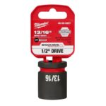 Milwaukee Shockwave 13/16 in. X 1/2 in. drive SAE 6 Point Standard Deep Socket
