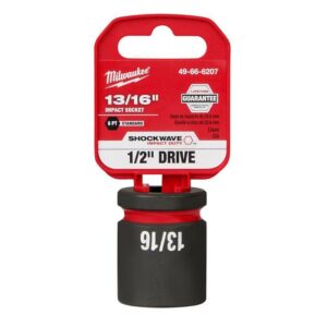 Milwaukee Shockwave 13/16 in. X 1/2 in. drive SAE 6 Point Standard Deep Socket