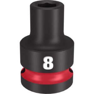 Milwaukee Shockwave 8 mm X 1/2 in. drive Metric/SAE 6 Point Standard Impact Socket - Image 2