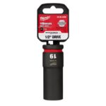 Milwaukee Shockwave 19 mm X 1/2 in. drive Metric/SAE 6 Point Deep Impact Socket