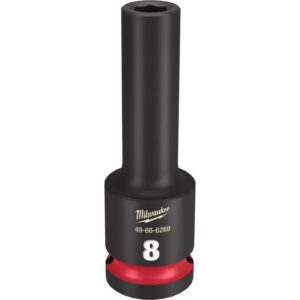 Milwaukee SHOCKWAVE 8 mm X 1/2 in. drive Metric 6 Point Deep Impact Socket - Image 2