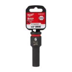 Milwaukee Shockwave 9 mm X 1/2 in. drive Metric 6 Point Deep Impact Socket