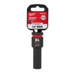 Milwaukee Shockwave 10 mm X 1/2 in. drive Metric 6 Point Deep Impact Socket