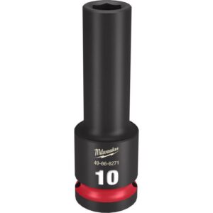 Milwaukee Shockwave 10 mm X 1/2 in. drive Metric 6 Point Deep Impact Socket - Image 2