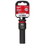 Milwaukee Shockwave 11 mm X 1/2 in. drive Metric 6 Point Deep Impact Socket