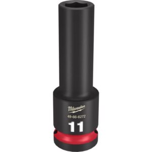 Milwaukee Shockwave 11 mm X 1/2 in. drive Metric 6 Point Deep Impact Socket - Image 2