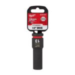 Milwaukee Shockwave 13 mm X 1/2 in. drive Metric 6 Point Deep Impact Socket