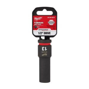 Milwaukee Shockwave 13 mm X 1/2 in. drive Metric 6 Point Deep Impact Socket