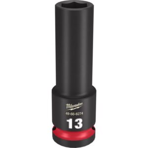Milwaukee Shockwave 13 mm X 1/2 in. drive Metric 6 Point Deep Impact Socket - Image 2