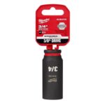 Milwaukee Shockwave 3/4 in. X 3/8 in. drive SAE 6 Point Deep Impact Socket