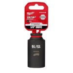 Milwaukee Shockwave 15/16 in. X 3/8 in. drive SAE 6 Point Deep Impact Socket