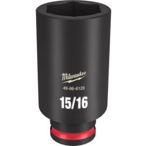 Milwaukee Shockwave 15/16 in. X 3/8 in. drive SAE 6 Point Deep Impact Socket - Image 2