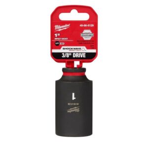 Milwaukee SHOCKWAVE 1 in. X 3/8 in. drive SAE 6 Point Deep Impact Socket