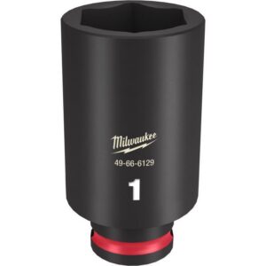 Milwaukee SHOCKWAVE 1 in. X 3/8 in. drive SAE 6 Point Deep Impact Socket - Image 2