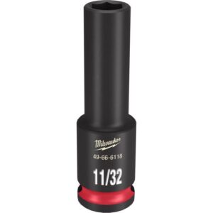 Milwaukee SHOCKWAVE 11/32 in. X 3/8 in. drive SAE 6 Point Deep Impact Socket - Image 2