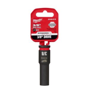 Milwaukee Shockwave 3/8 in. X 3/8 in. drive SAE 6 Point Deep Impact Socket