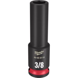 Milwaukee Shockwave 3/8 in. X 3/8 in. drive SAE 6 Point Deep Impact Socket - Image 2