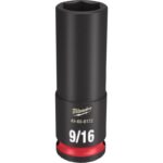 Milwaukee Shockwave 9/16 in. X 3/8 in. drive SAE 6 Point Deep Impact Socket