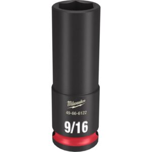 Milwaukee Shockwave 9/16 in. X 3/8 in. drive SAE 6 Point Deep Impact Socket