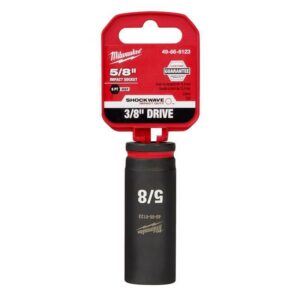 Milwaukee Shockwave 5/8 in. X 3/8 in. drive SAE 6 Point Deep Impact Socket