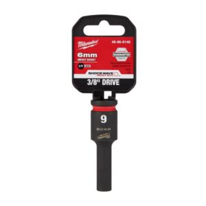 Milwaukee Shockwave 6 mm X 3/8 in. drive Metric 6 Point Deep Impact Socket