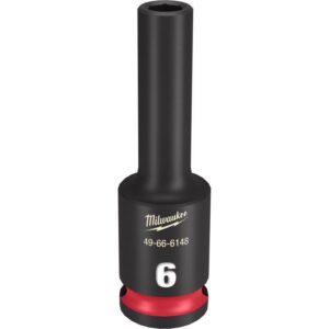 Milwaukee Shockwave 6 mm X 3/8 in. drive Metric 6 Point Deep Impact Socket - Image 2