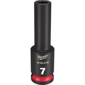 Milwaukee Shockwave 7 mm X 3/8 in. drive Metric 6 Point Deep Impact Socket - Image 2