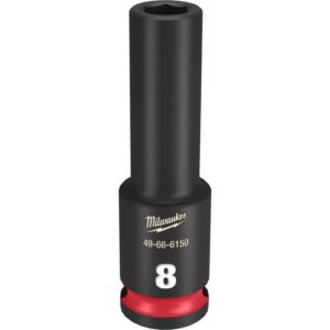 Milwaukee Shockwave 8 mm X 3/8 in. drive Metric 6 Point Deep Impact Socket - Image 2