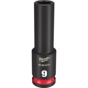 Milwaukee Shockwave 9 mm X 3/8 in. drive Metric 6 Point Deep Impact Socket - Image 2