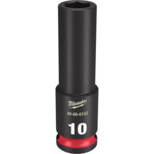 Milwaukee Shockwave 10 mm X 3/8 in. drive Metric 6 Point Deep Impact Socket - Image 2