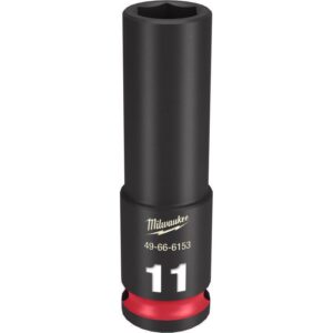 Milwaukee Shockwave 11 mm X 3/8 in. drive Metric 6 Point Deep Impact Socket - Image 2