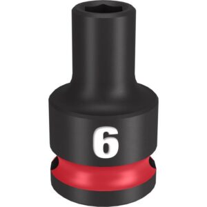 Milwaukee Shockwave 6 mm X 3/8 in. drive Metric/SAE 6 Point Standard Impact Socket - Image 2