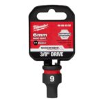 Milwaukee Shockwave 6 mm X 3/8 in. drive Metric/SAE 6 Point Standard Impact Socket