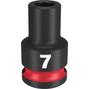 Milwaukee Shockwave 7 mm X 3/8 in. drive Metric/SAE 6 Point Standard Impact Socket - Image 2