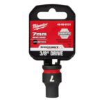 Milwaukee Shockwave 7 mm X 3/8 in. drive Metric/SAE 6 Point Standard Impact Socket