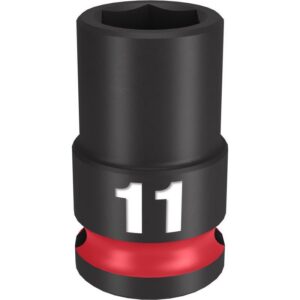 Milwaukee Shockwave 11 mm X 3/8 in. drive Metric/SAE 6 Point Standard Impact Socket - Image 2
