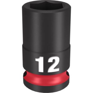 Milwaukee Shockwave 12 mm X 3/8 in. drive Metric/SAE 6 Point Standard Impact Socket - Image 2