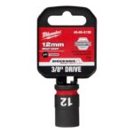 Milwaukee Shockwave 12 mm X 3/8 in. drive Metric/SAE 6 Point Standard Impact Socket