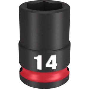 Milwaukee Shockwave 14 mm X 3/8 in. drive Metric/SAE 6 Point Standard Impact Socket - Image 2