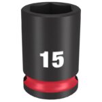 Milwaukee Shockwave 15 ml X 3/8 in. drive Metric/SAE 6 Point Standard Impact Socket
