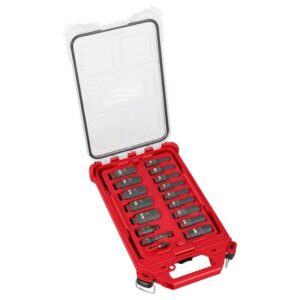 Milwaukee Shockwave 3/8 in. drive SAE 6 Point Impact Socket Set 17 pc - Image 2