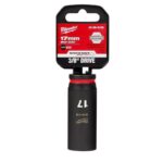 Milwaukee Shockwave 17 mm X 3/8 in. drive Metric 6 Point Deep Impact Socket