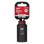 Milwaukee Shockwave 23 mm X 3/8 in. drive Metric 6 Point Deep Impact Socket