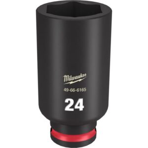 Milwaukee Shockwave 24 mm X 3/8 in. drive Metric 6 Point Deep Impact Socket - Image 2