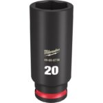 Milwaukee Shockwave 20 mm X 3/8 in. drive Metric 6 Point Deep Impact Socket