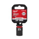 Milwaukee Shockwave 12 mm X 3/8 in. drive Metric 6 Point Deep Impact Socket