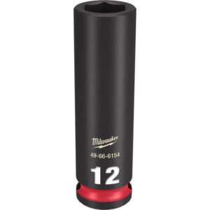 Milwaukee Shockwave 12 mm X 3/8 in. drive Metric 6 Point Deep Impact Socket - Image 2