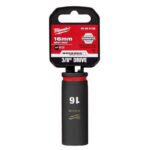 Milwaukee SHOCKWAVE 16 mm X 3/8 in. drive Metric 6 Point Deep Impact Socket