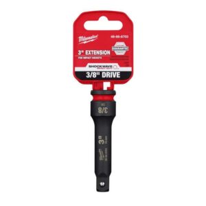 Milwaukee Shockwave 3 in. X 3/8 in. drive SAE Impact Extension