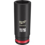 Milwaukee Shockwave 11/16 in. X 3/8 in. drive SAE 6 Point Deep Impact Socket